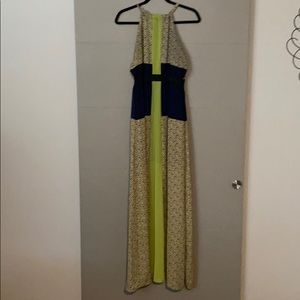 Green and Navy Maxi Dress